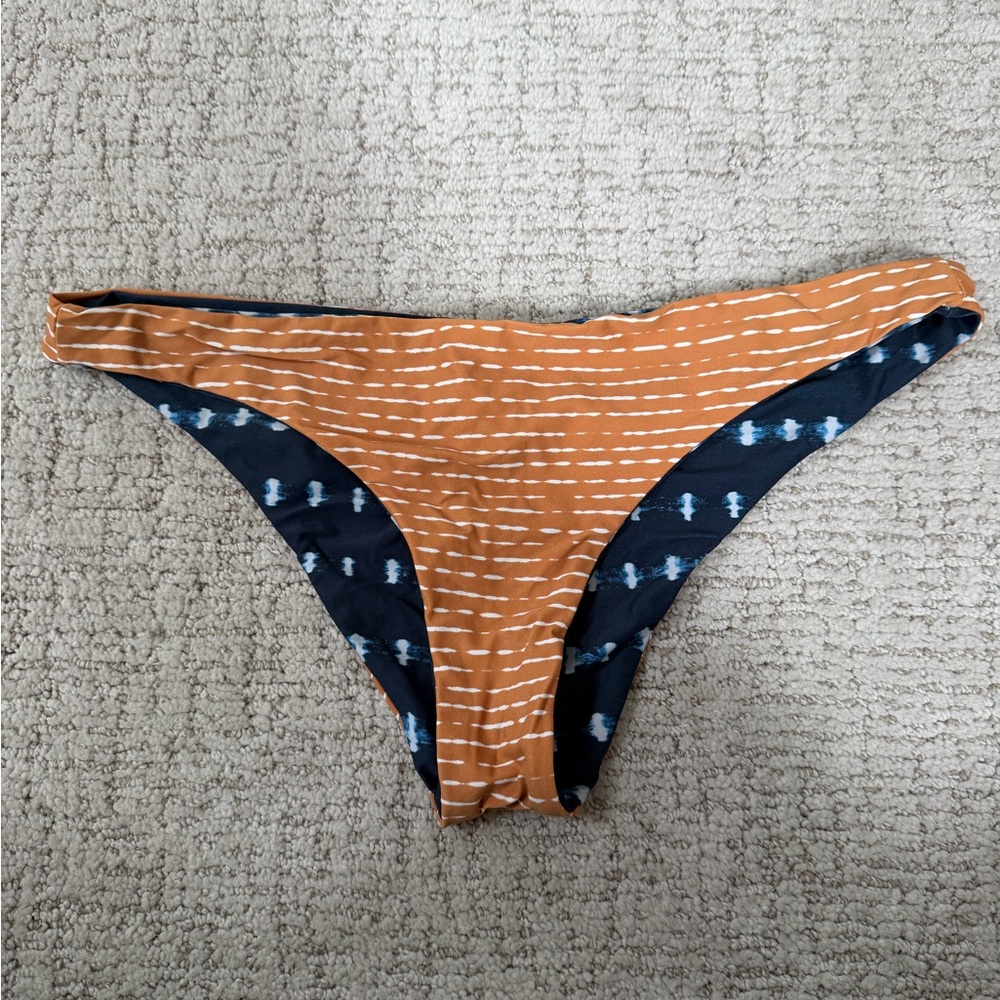 Rip Curl Orange and Navy Reversible Bikini Bottoms